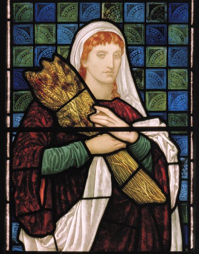 Ruth med majs, 1879 (farvet glas) af Henry Holiday