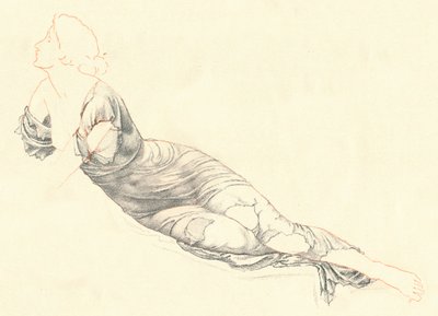 Studie i Drapery, c1900 af Henry Holiday