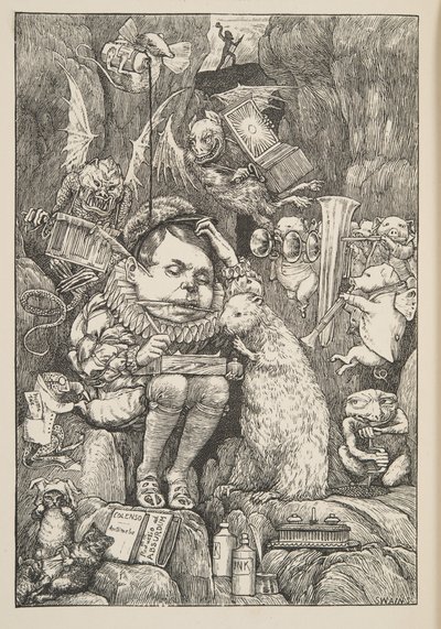 The Beaver bragte papir, portfolio og kuglepenne, fra The Hunting of the Snark, an Agony in Eight Fits, af Lewis Carroll, pub. 1876 af Henry Holiday