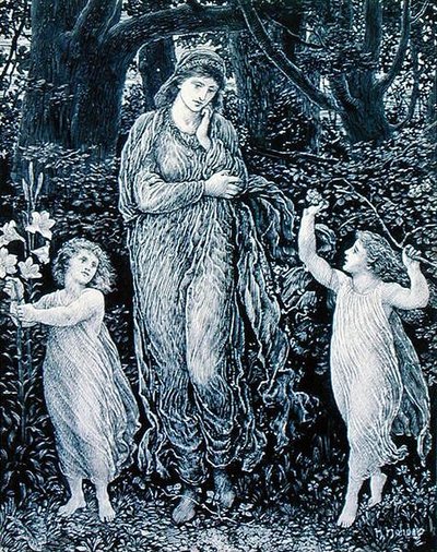 The Bonnie Bairns (pen og blæk på papir) af Henry Holiday