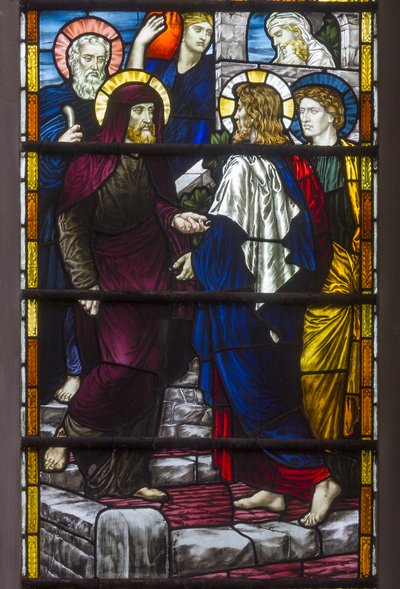 Westminster, St. Margaret, James Powell & Sons, Henry Holiday, Christ Leaving The House Of Mary & Martha, 1883 af Henry Holiday
