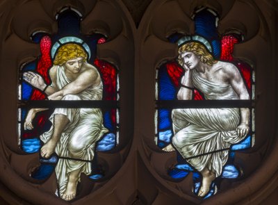Westminster, St. Margaret, James Powell & Sons, Henry Holiday, Tracery Angels, 1883 af Henry Holiday