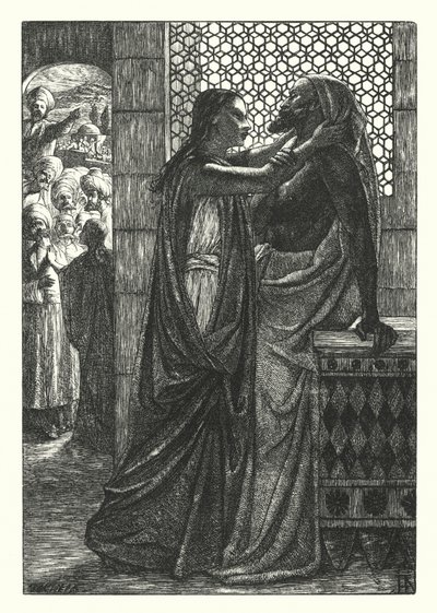 The Dead Man of Bethany (gravering) af Henry Hugh Armstead