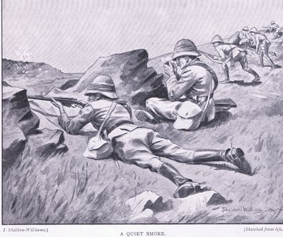 En stille røg, fra After Pretoria: The Guerilla War udgivet af Harmsworth Bros Limited af Henry Inglis Jodrel Sheldon Williams