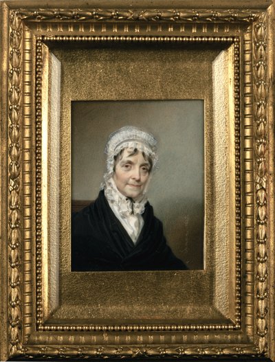 Fru Alexander Hamilton, 1825 (wc på elfenben) af Henry Inman