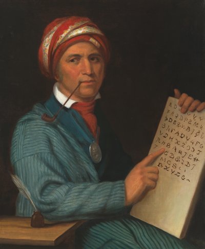 Sequoyah (c. 1770-1843), c.1830 (oil on canvas) af Henry Inman
