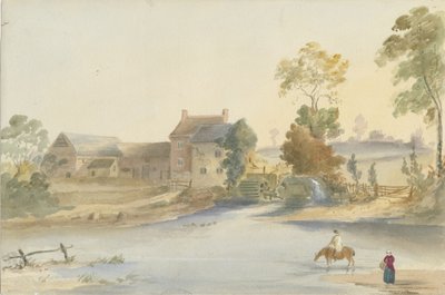 Seisdon Mill: vandfarvemaleri, nd [1844] af Henry James Noyes