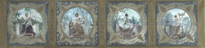 Skitse til Lobau-galleriet på rådhuset i Paris: Poesi. Glæde. La Danse. La Grace, i 1890 (olie på lærred) af Henry Jean Louis Boureau