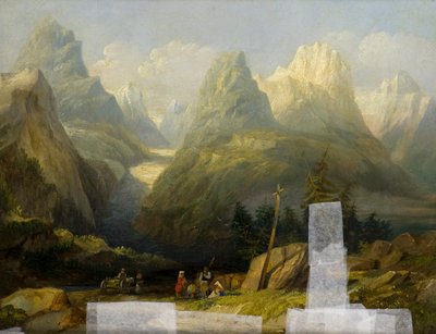 Udsigt over Alperne af Henry John (attr. to) Boddington
