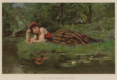 Den bladrige junimåned (chromolitho) af Henry John Yeend King