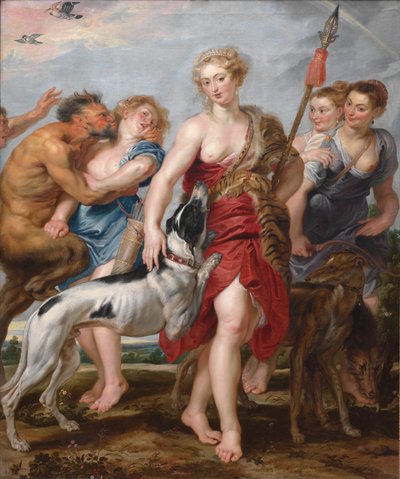 Diana og hendes nymfer på vej på jagt af Henry Joseph Redouté