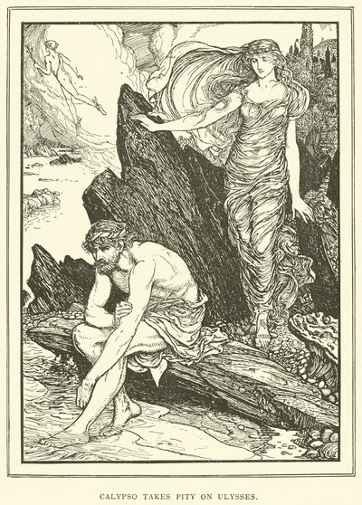 Calypso forbarmer sig over Ulysses af Henry Justice Ford