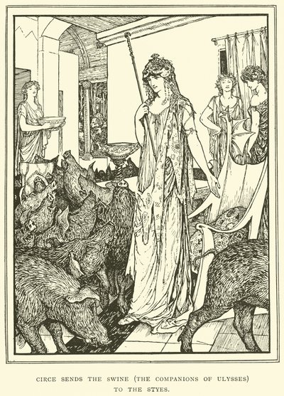 Circe sender svinene (Odysseus