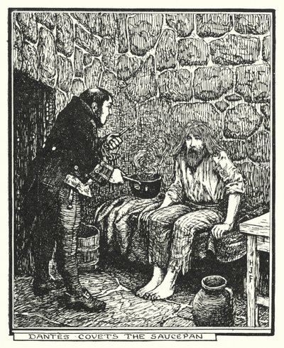 Dantes begærer gryden (litho) af Henry Justice Ford