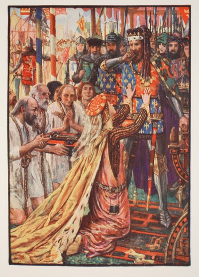 Edward III i Calais, illustration fra 