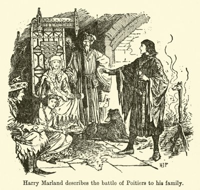 Harry Marland beskriver slaget ved Poitiers for sin familie af Henry Justice Ford