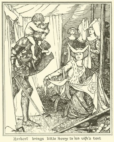 Herbert bringer Lille Henry til sit Hustrus telt af Henry Justice Ford
