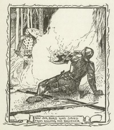 Hvordan Sir Bors blev reddet fra at dræbe sin bror af Henry Justice Ford