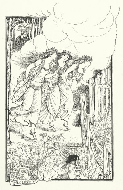 Hvordan de tre prinsesser gik tabt (gravering) af Henry Justice Ford