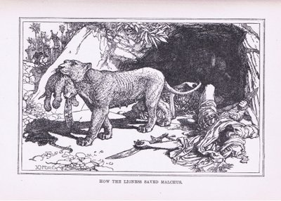 Hvordan løvinden reddede Malcus, 1912 af Henry Justice Ford