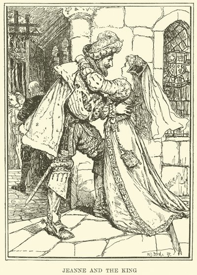 Jeanne og kongen (gravering) af Henry Justice Ford