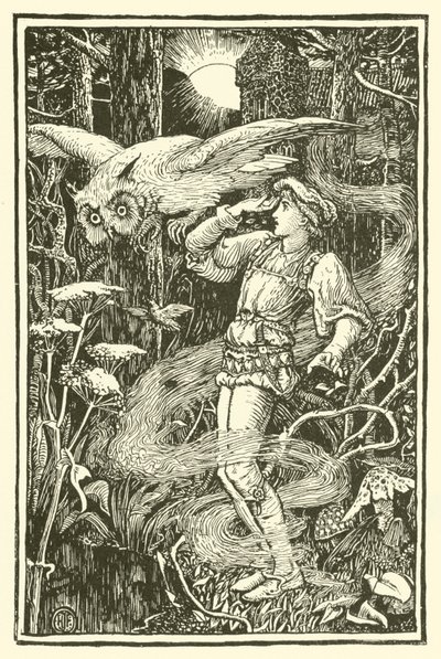 Jorinde og Joringel (gravering) af Henry Justice Ford