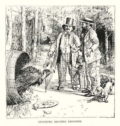Jugurtha bliver til Diogenes (kobberstik) af Henry Justice Ford