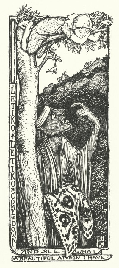 Letiko Letiko Kom ned og se, hvilket smukt forklæde jeg har (gravering) af Henry Justice Ford