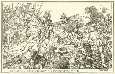 Richards sidste anklage på Bosworth Field af Henry Justice Ford