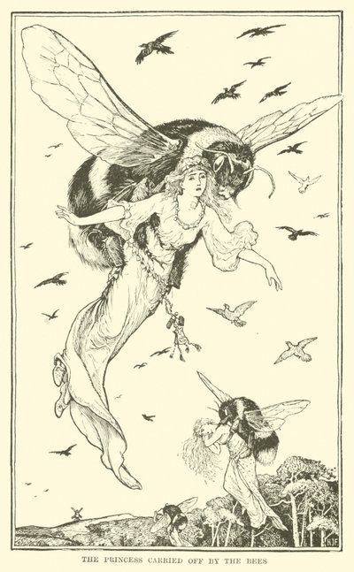 Prinsessen båret af bierne (gravering) af Henry Justice Ford