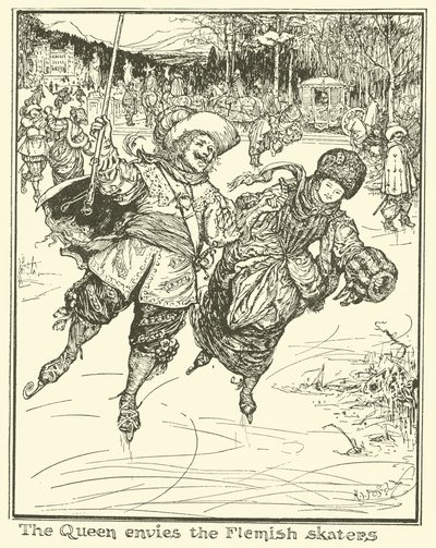 Dronningen misunder de flamske skatere af Henry Justice Ford