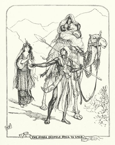 Den sorte mand tvinger uda til at gå (gravering) af Henry Justice Ford