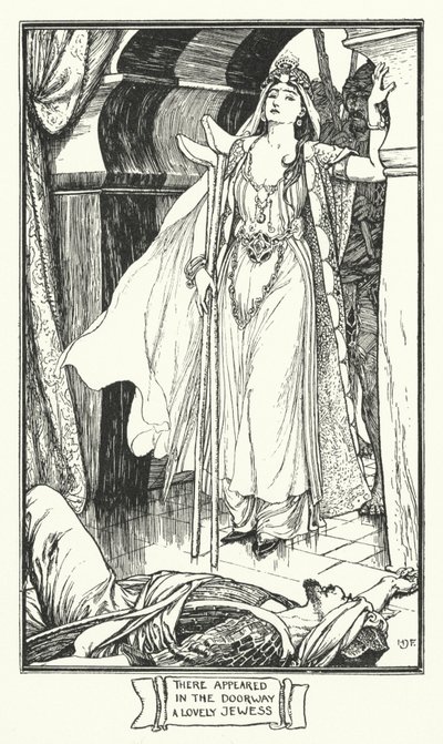 Der dukkede en dejlig jøde op i døren (gravering) af Henry Justice Ford