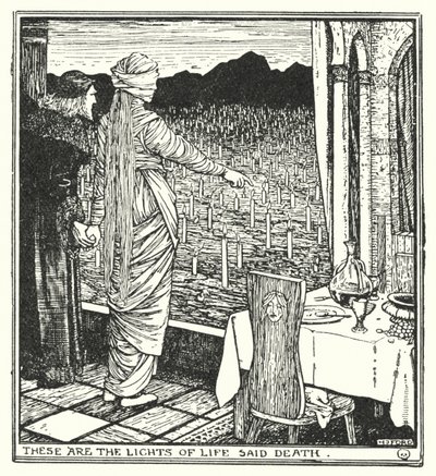Dette er livets lys sagde døden (litho) af Henry Justice Ford