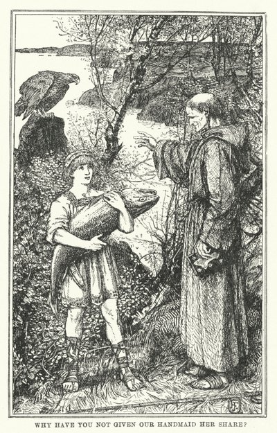 Hvorfor har du ikke givet vores tjenerinde hendes del? (litho) af Henry Justice Ford