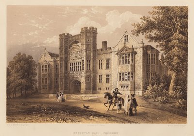 Brereton Hall, Cheshire (akvatint) af Henry Lark Pratt