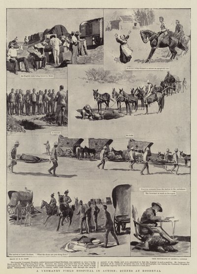 Et Yeomanry Field Hospital i aktion, scener ved Roodeval af Henry Marriott Paget