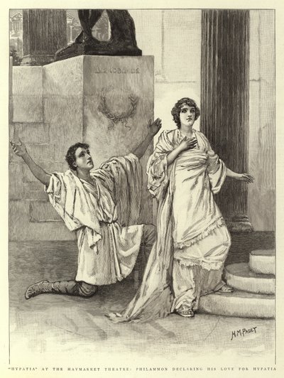 Hypatia på Haymarket Theatre, Philammon erklærer sin kærlighed til Hypatia af Henry Marriott Paget