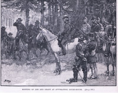 Møde mellem Lee og Grant i Appomattox Court House 1865 AD af Henry Marriott Paget