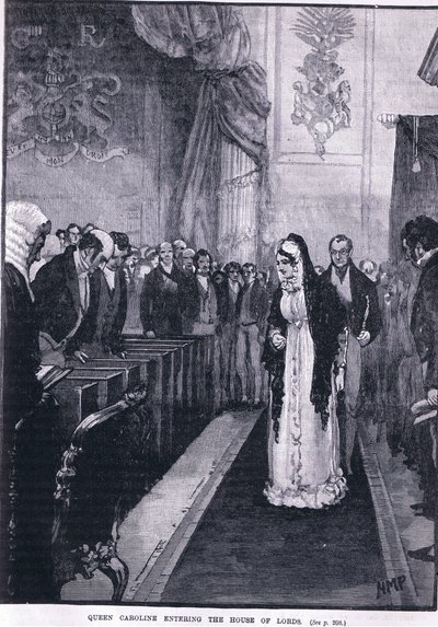 Dronning Caroline træder ind i House of Lords af Henry Marriott Paget