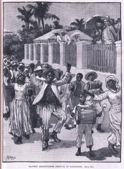 Slaverifrigørelsesfestival i BarbAD os 1834 af Henry Marriott Paget