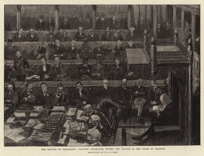 Folketingsmødet, Viscount Folkestone flytter talen i Underhuset af Henry Marriott Paget
