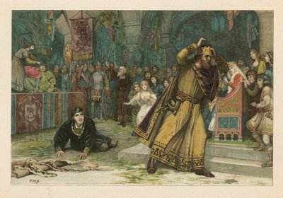 The Play Scene fra Hamlet (chromolitho) af Henry Marriott Paget