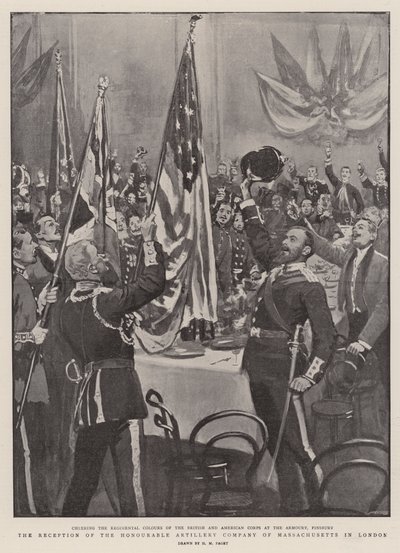 Modtagelsen af det ærede artillerikompagni i Massachusetts i London af Henry Marriott Paget