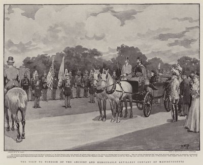 Besøget i Windsor af det gamle og ærede artillerikompagni i Massachusetts af Henry Marriott Paget