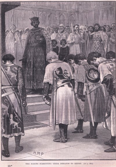Baronerne forelagde deres krav til Henry AD 1258 af Henry Marriott Paget