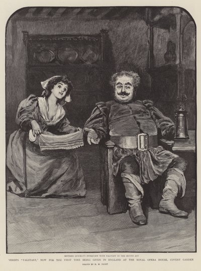 Verdis Falstaff, der nu for første gang opføres i England på Royal Opera House, Covent Garden af Henry Marriott Paget