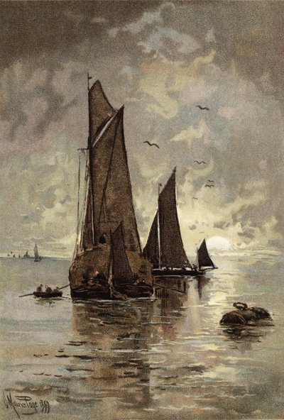 Måneopgang ud for Gravesend af Henry MauricePage