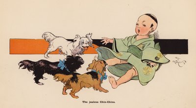 Illustration til The Adventures of a Japanese Doll (farvelitografi) af Henry Mayer