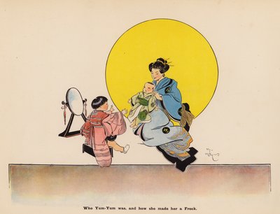 Illustration til The Adventures of a Japanese Doll (farvelitografi) af Henry Mayer